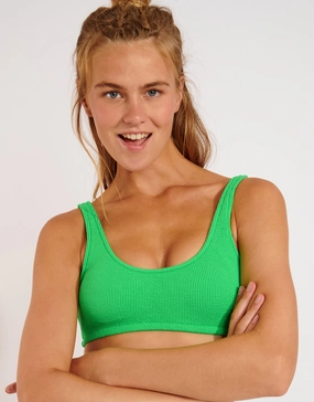 Scrunchy Justin Bikini Top - Green Swim Womens - one-pieces cheap