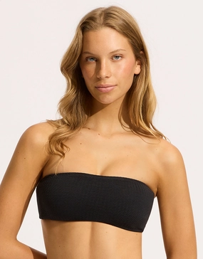 Sea Dive Tube Bikini Top - Black Swim Womens - beachwear discount