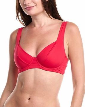 SEA LEVEL AUSTRALIA Essentials C/D Cup Underwire Bra Bikini Top Swim Womens - shirred swimwear