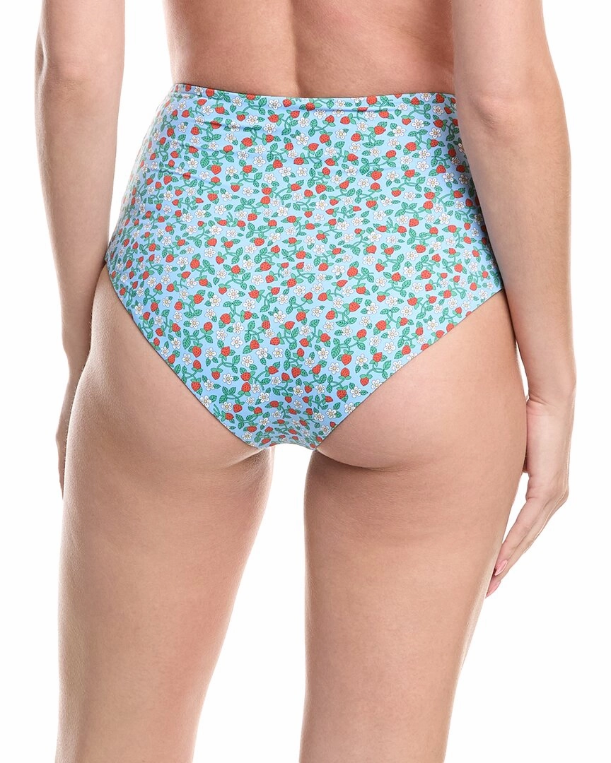 SEA NY Lilly Print High-Waist Bikini Bottom