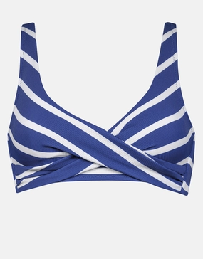 Sea Ride Twist Front Bikini Top - White Indigo Swim Womens - one-pieces cheap