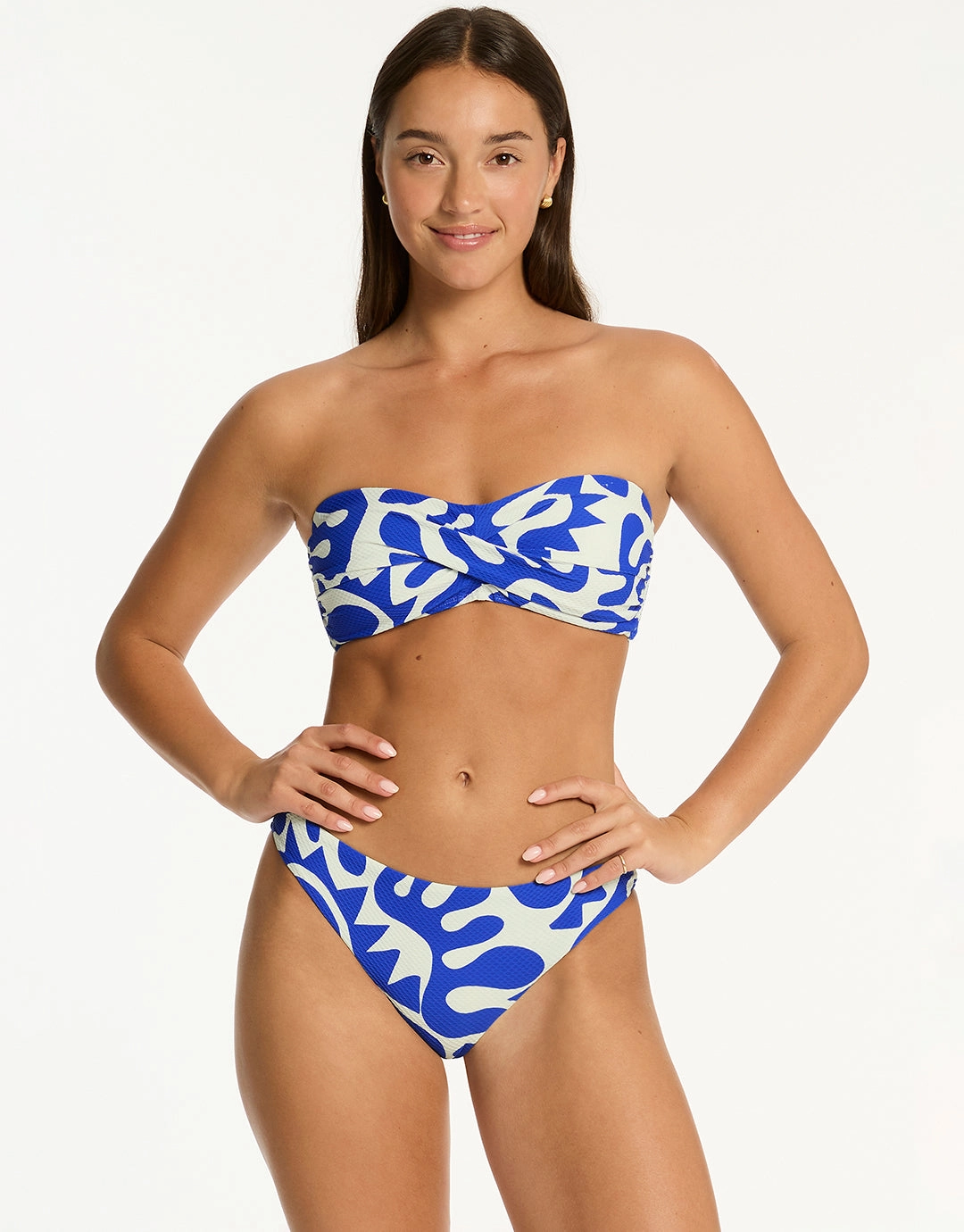 Seascape Regular Cheeky Bikini Pant - Blue