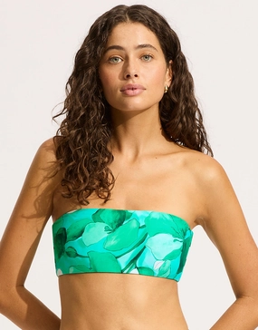 Secret Garden Reversible Tube Bikini Top - Jade Swim Womens - beachwear discount