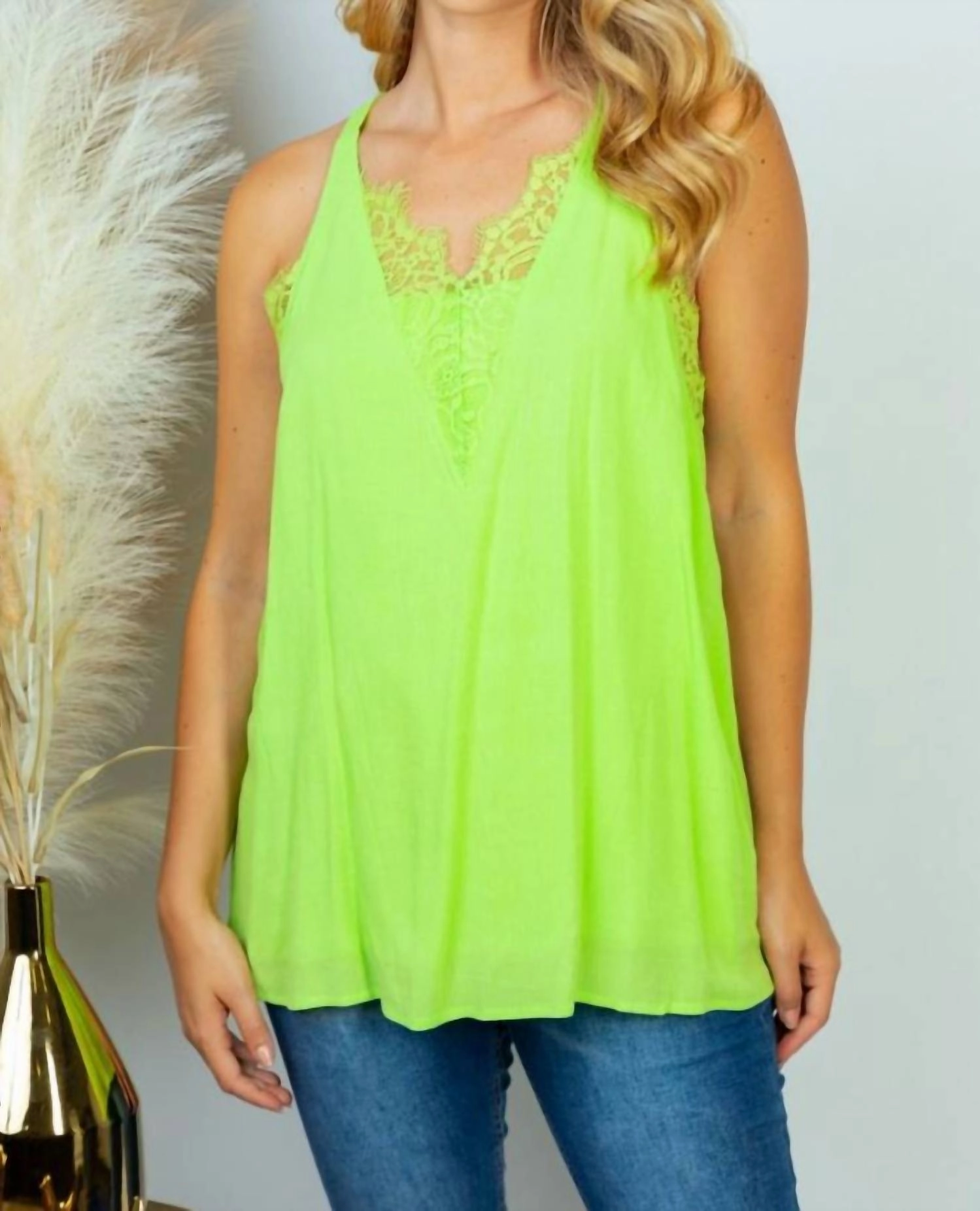 See Me Tank In Lime