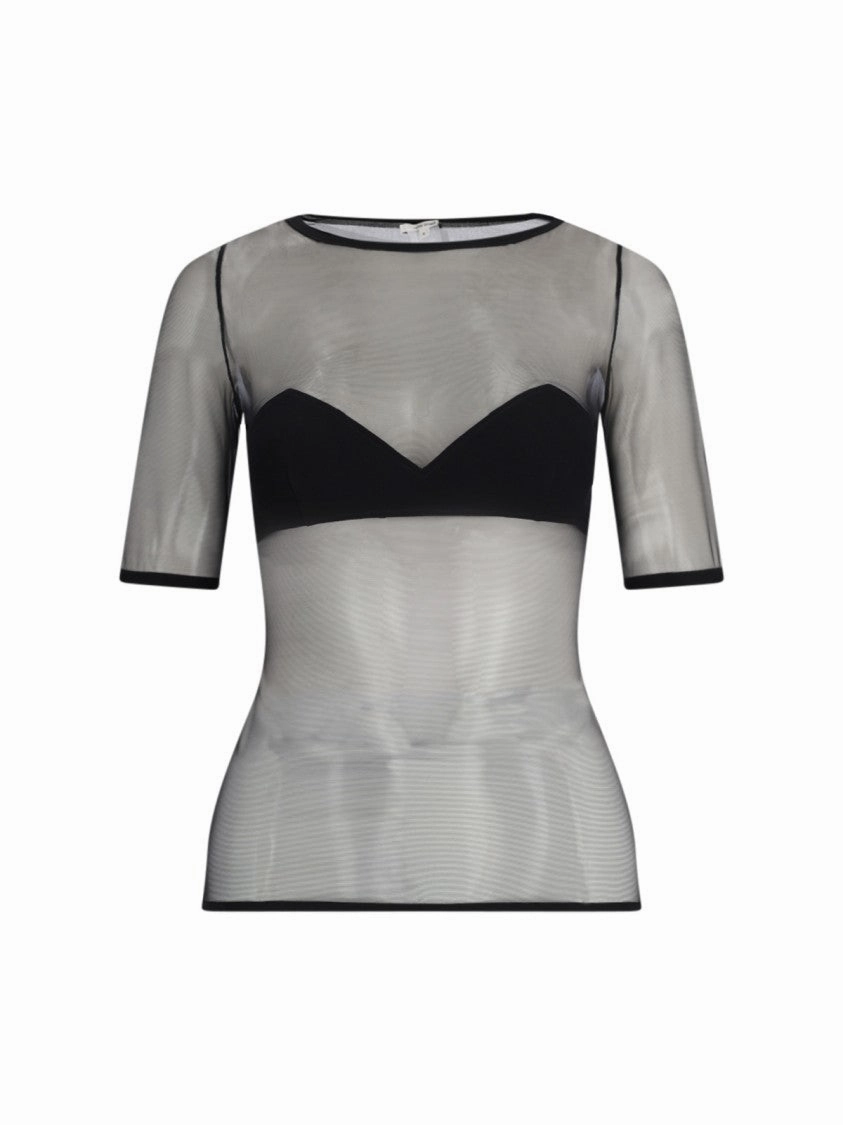 Semi-Transparent Top  Black