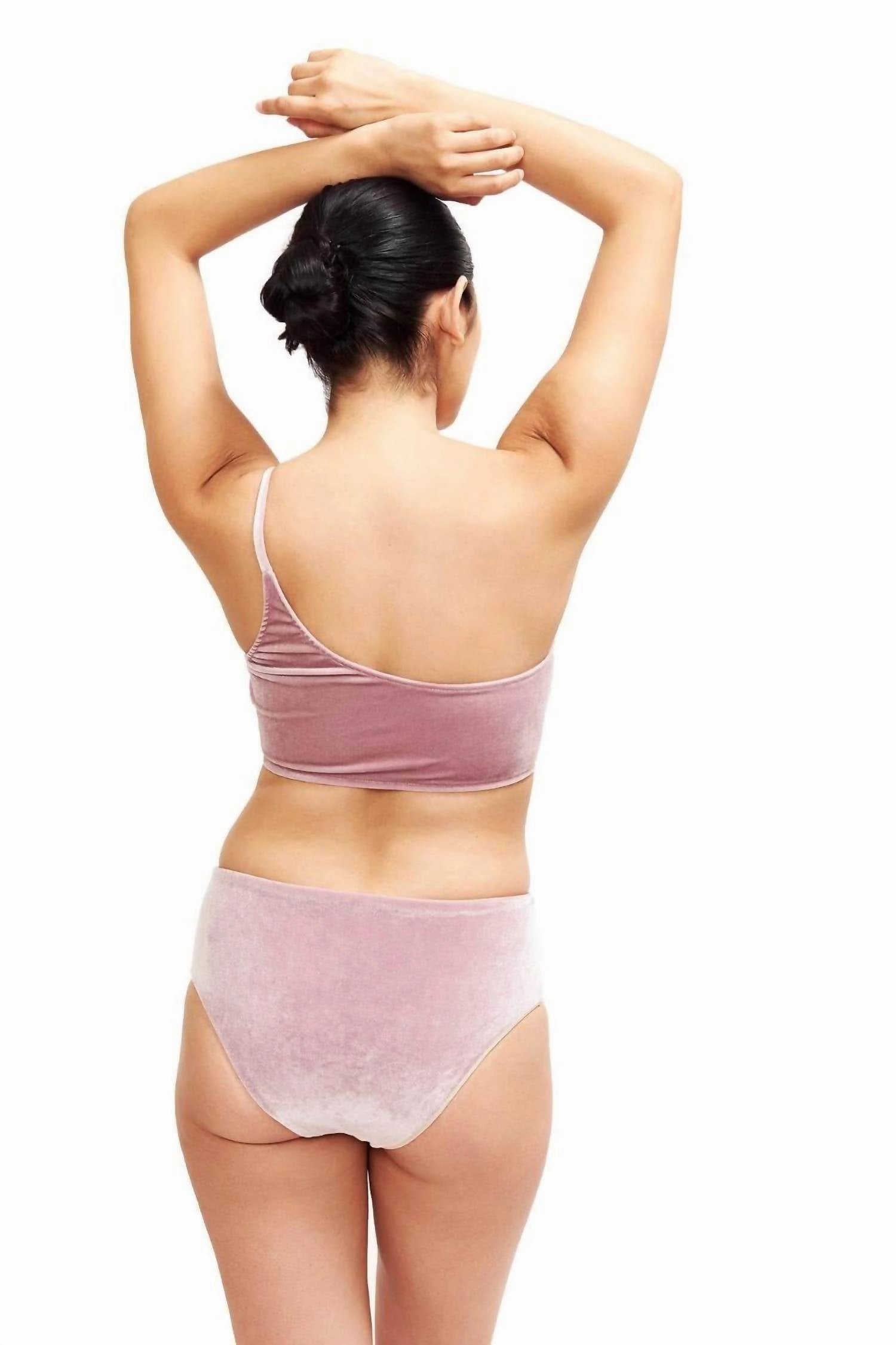 Serena Hipster Bikini Bottom In Blush Velvet