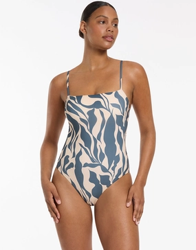 Sereno Minimal Tank Swimsuit - Steel Blue Swim Womens - monokinis best price