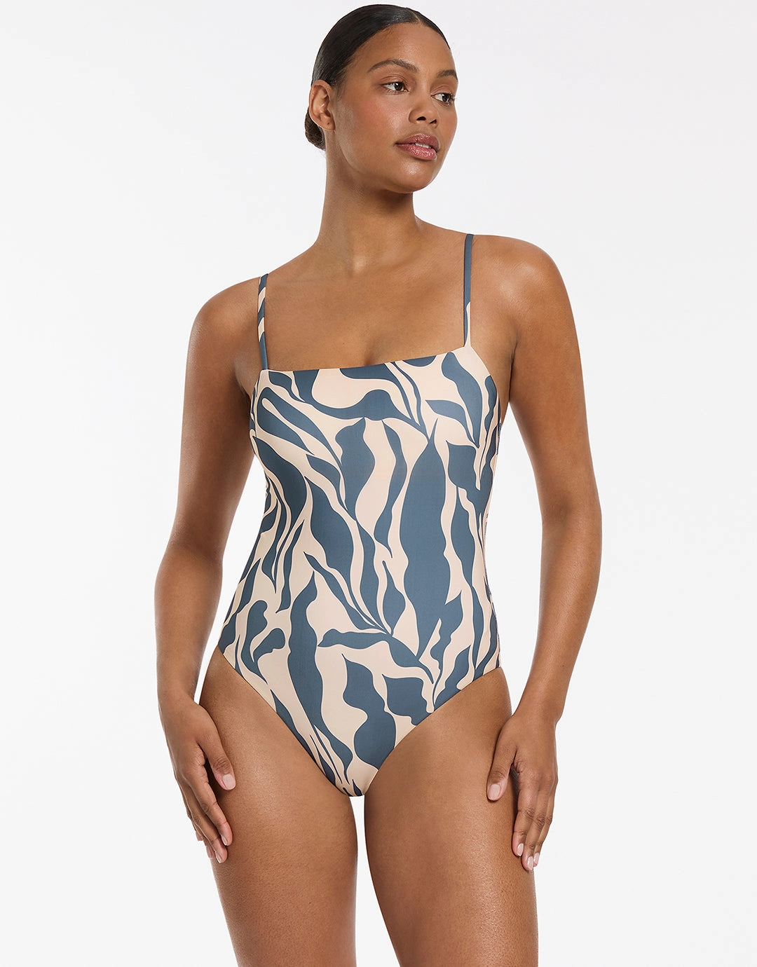 Sereno Minimal Tank Swimsuit - Steel Blue Jets - Jets swimwear best price