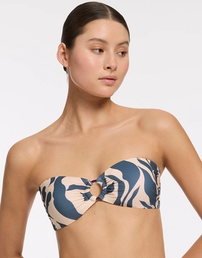 Sereno Ring Bandeau Bikini Top - Steel Blue Jets - Jets swimwear best price