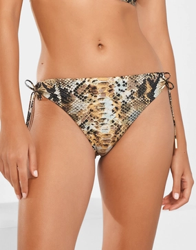 Serpent Loop Side Bikini Pant - Python Maryan Mehlhorn - Maryan Mehlhorn dresses