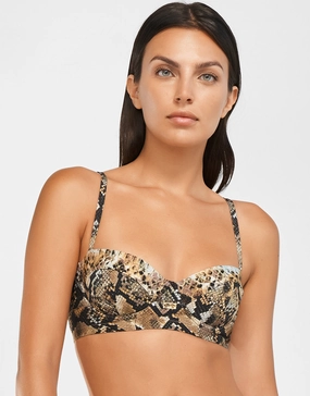 Serpent Underwired Balconet Bikini Top - Python Swim Womens - monokinis best price