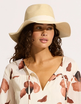 Shady Lady Collapsible Fedora - Natural Seafolly - Seafolly bikinis sale