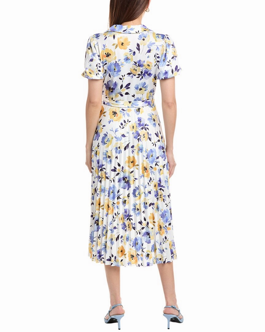 Sharagano Accordion Pleated Midi Dress