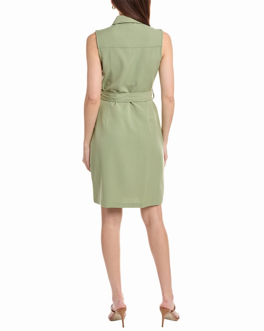 Sharagano Front Zip Shirtdress