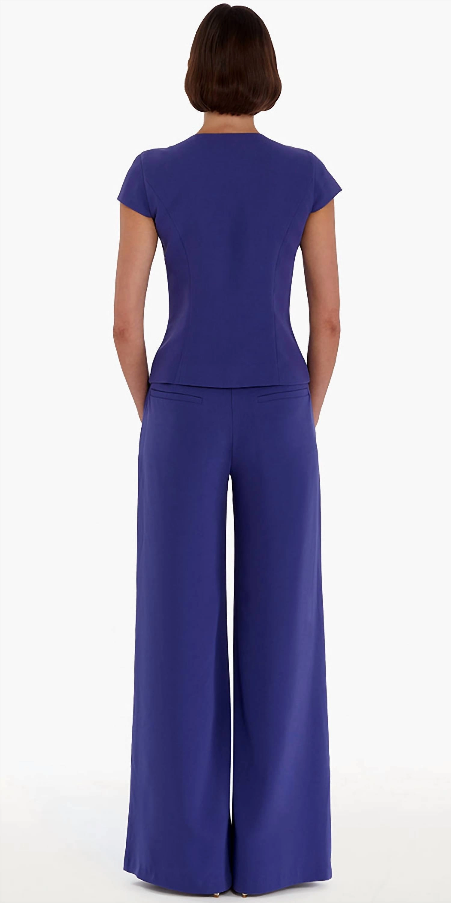 Short Sleeved Kya Top In Serenity