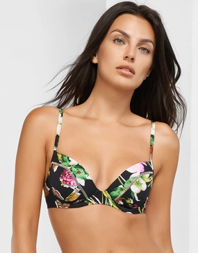 Siciliana Underwired Moulded Bikini Top - Black-Brights Swim Womens - one-pieces cheap