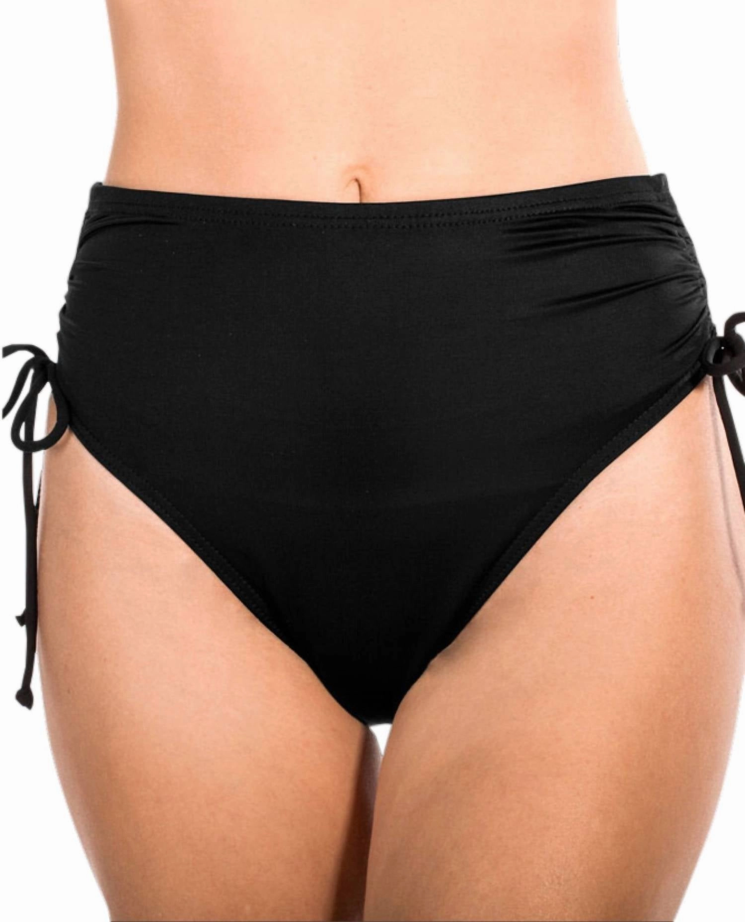Side Tie Tankini Bottom In Black Swim Womens - reversible swimsuits