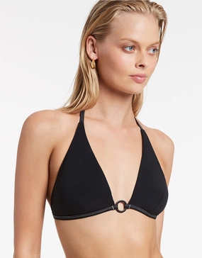 Signature Halter Bikini Top - Black Jets - Jets swimwear best price