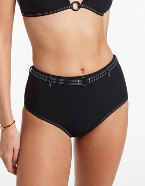 Signature High Waist Bikini Pant - Black Jets - Jets swimwear best price