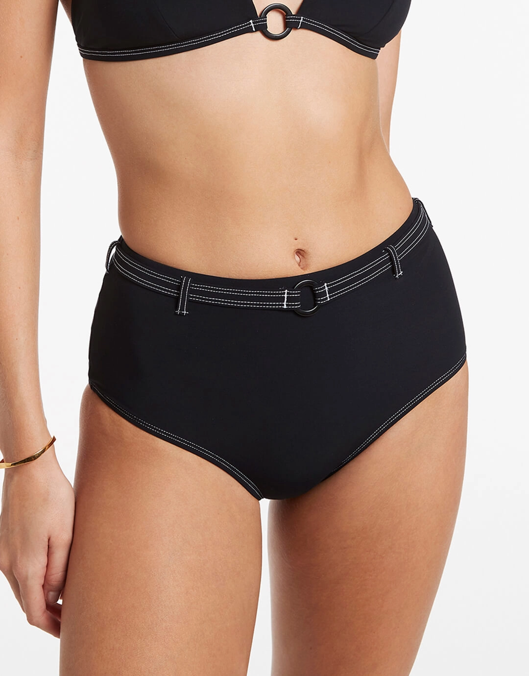Signature High Waist Bikini Pant - Black Jets - Jets swimwear best price