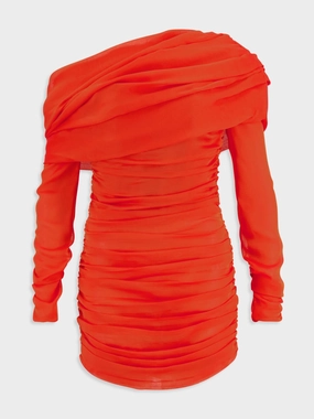Silk Muslin One-Shoulder Dress cocktail dresses cheap