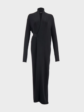 Silk Ribbed Knit V-Neck Dress wedding dresses promo