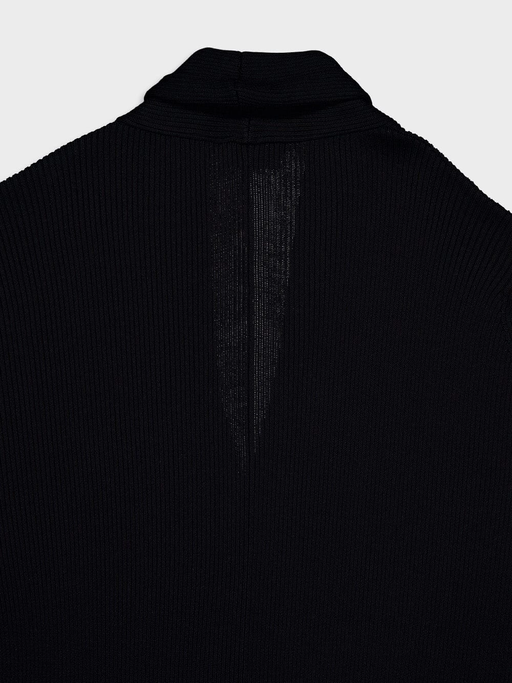 Silk Ribbed Knit V-Neck Dress