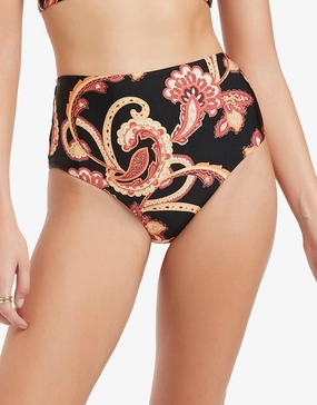 Silk Road High Waist Bikini Pant - Black Jets - Jets swimwear best price