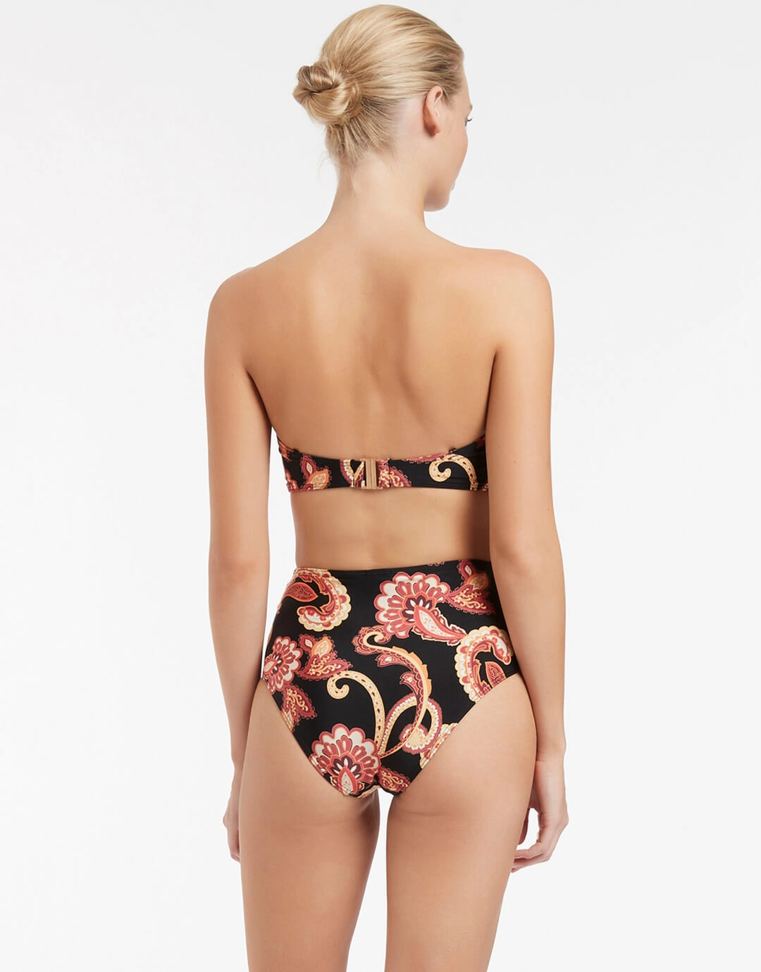 Silk Road High Waist Bikini Pant - Black