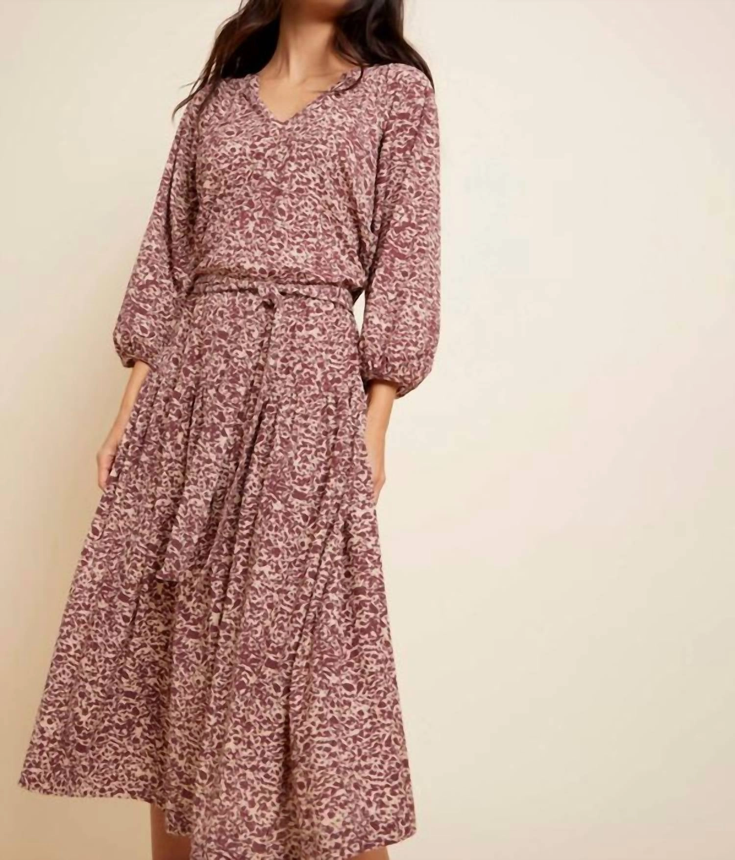 Simona Dress In Brown