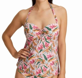 Sirocco Tankini Top In Pink Swim Womens - ruched swimwear outlet