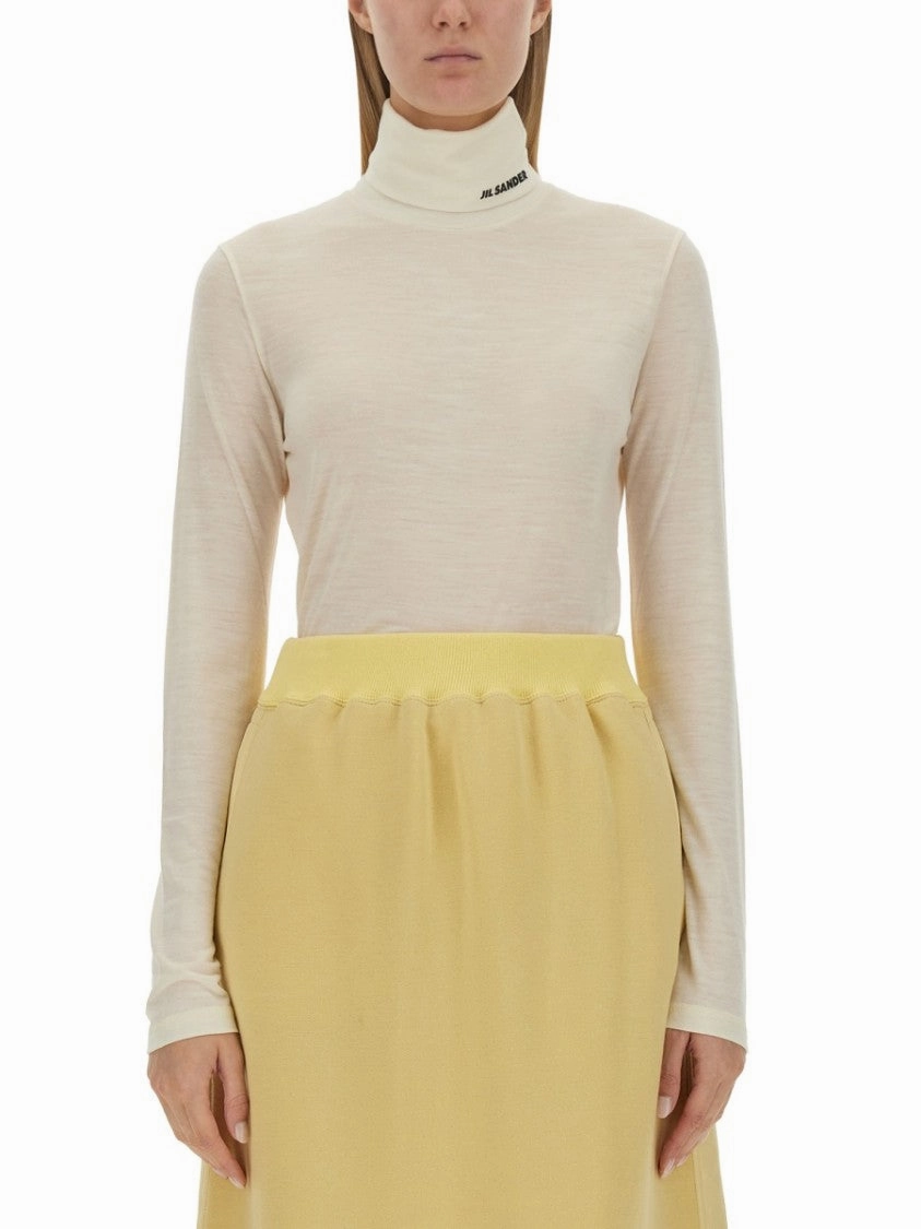 Slim-Fit Turtleneck Shirt With Subtle Sheen