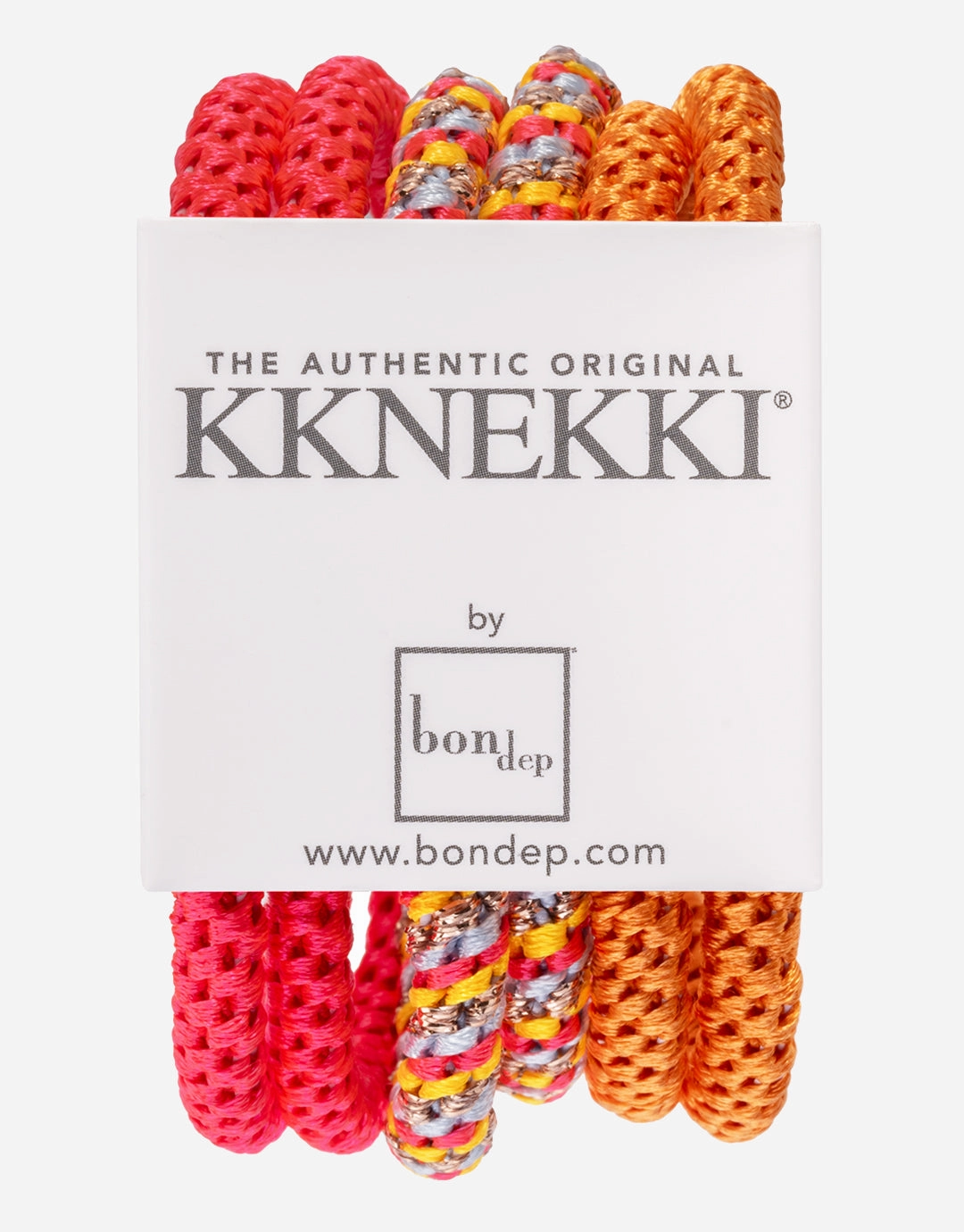 Slim Hair Tie Bundle - Orange and Pink Kknekki - Kknekki fashion outlet