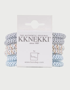 Slim Hair Tie Bundle - Pale Pastel Blues Kknekki - Kknekki fashion outlet