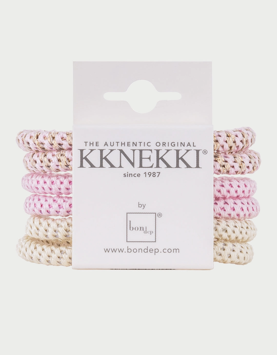 Slim Hair Tie Bundle - Pale Pastel Pinks Kknekki - Kknekki fashion outlet