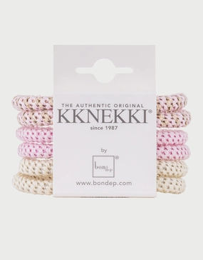 Slim Hair Tie Bundle - Pale Pastel Pinks Kknekki - Kknekki fashion outlet