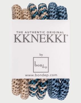 Slim Hair Tie Bundle - Teal and Gold Kknekki - Kknekki fashion outlet