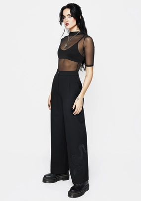 Slither Snake Embroidered Tailored Trousers Bottoms Womens - women's jeans sale