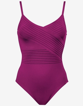 Softline Wrap Swimsuit - Magenta Maryan Mehlhorn - Maryan Mehlhorn dresses