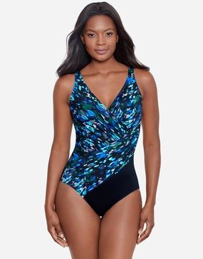 Sophisticat Oceanus Swimsuit - Blue Animal Miraclesuit - Miraclesuit swimwear clearance