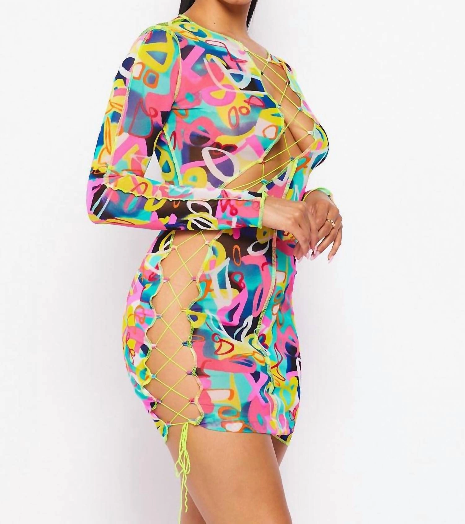 South Beach Nights Dress In Multicolor