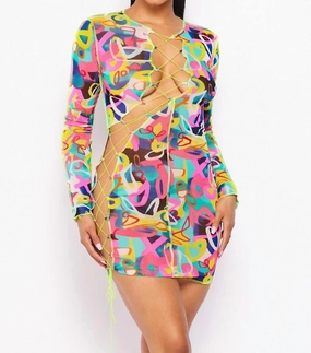 South Beach Nights Dress In Multicolor Swim Womens - reversible swimsuits