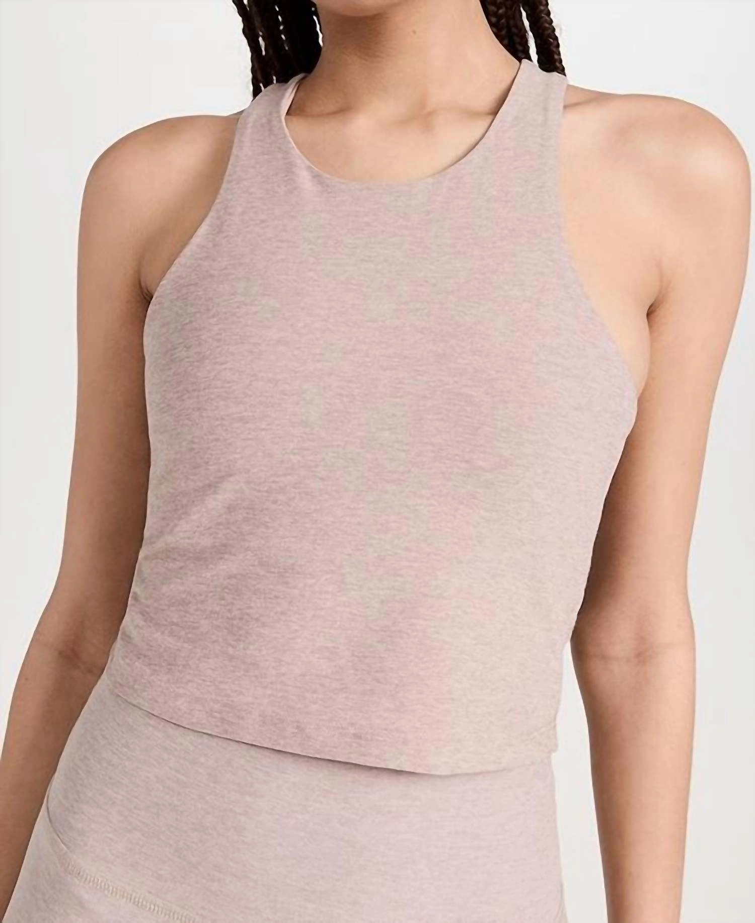 Spacedye Focus Cropped Tank In Chai