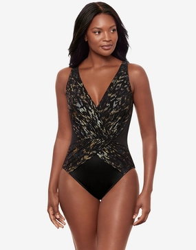 Sparkle Plenty Ibiza Swimsuit - Black Multi Miraclesuit - Miraclesuit swimwear clearance