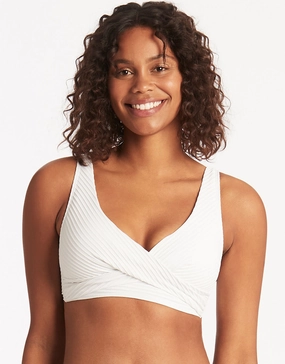 Spinnaker Cross Front Multi-Fit Bikini Top - White Swim Womens - one-pieces cheap