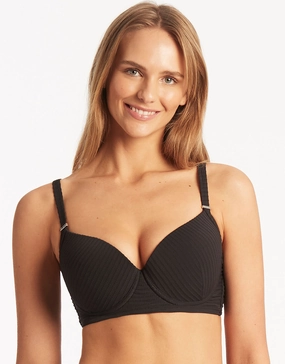 Spinnaker Moulded Underwired Bikini Top - Black Swim Womens - one-pieces cheap