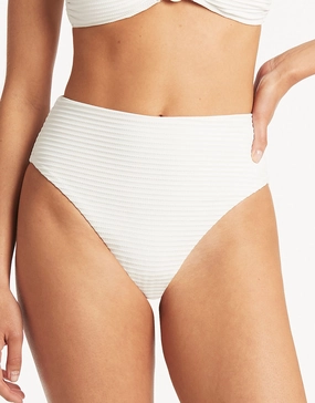 Spinnaker Retro High Waist Bikini Pant - White Swim Womens - one-pieces cheap