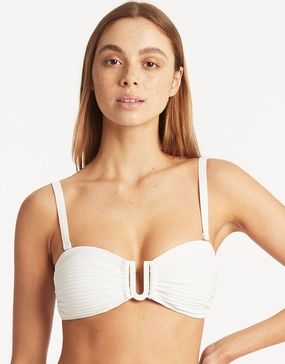 Spinnaker U Bar Bandeau Bikini Top - White Swim Womens - sport swimwear clearance