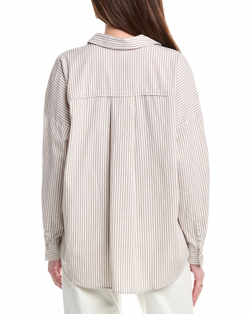 Splendid CJ Poplin Linen-Blend Top