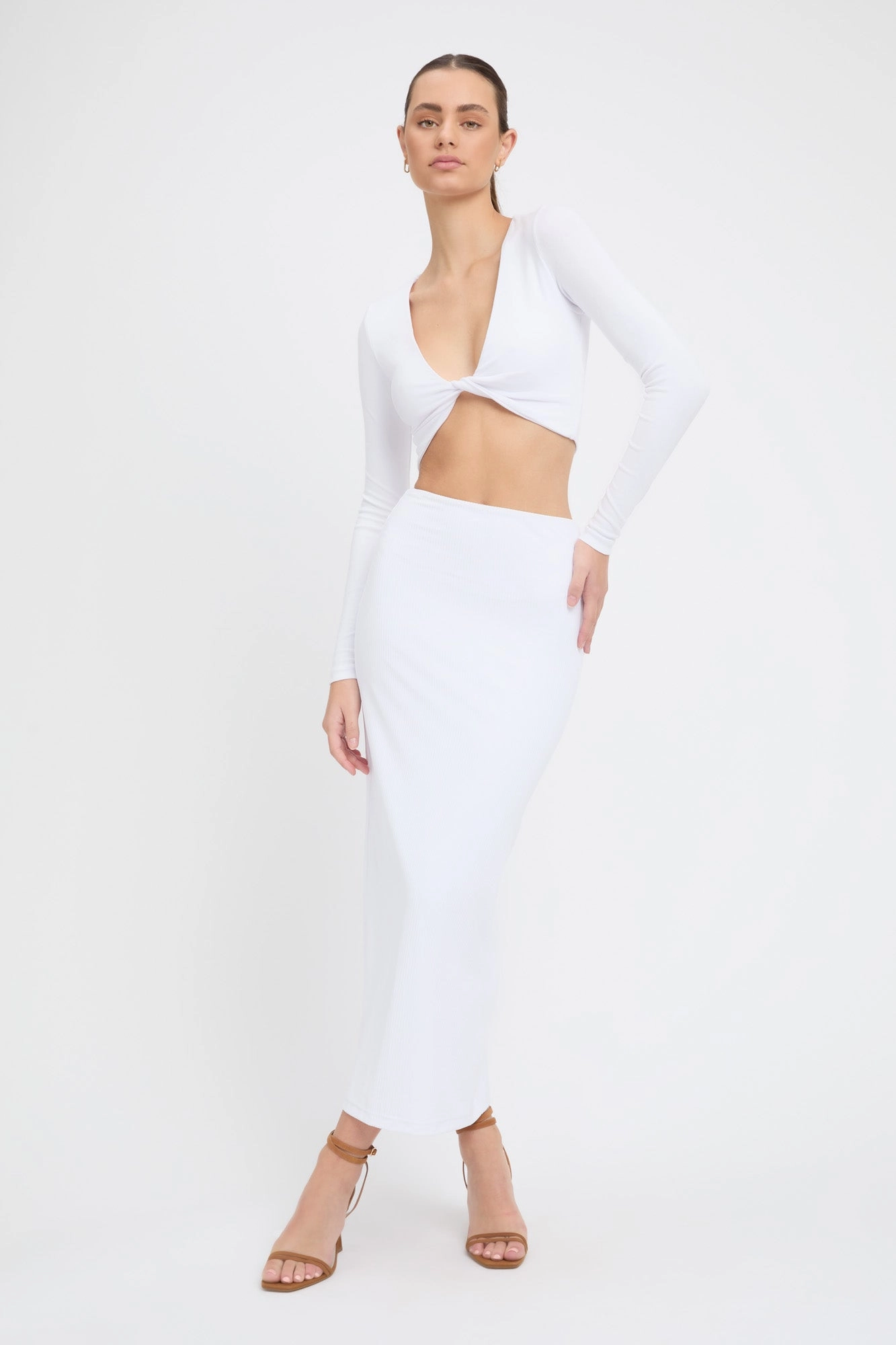 Staple Rib Midi Skirt womens leggings best offer